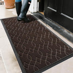 Yimobra Front Door Mat Outdoor Indoor 47x24, All-Season, All-Weather, Heavy Duty Welcome Door Mats Outside Entrance, Non Slip Porch Patio Entrance Mat, Coffee