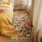 Runner Rug for Hallways Kitchen Rug Non Slip 2'6''x8' Washable Runner Rugs with Rubber Backing Soft Floral Carpet Runner for Hallways, Kitchen, Laundry, Bedroom, Bathroom(Green)