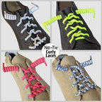 FOOTMATTERS Curly No Tie Shoe Laces - Elastic Spring Laces