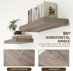 12 Inch Deep Floating Shelves for Wall | 30 Inch Floating Shelves Set of 2 | Rustic Grey Wood Shelves for Living Room Bathroom Laundry Room Bedroom Kitchen Home Office - Rustic Grey