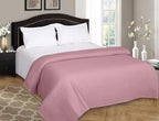 BELIZZI HOME 100% Cotton Bed Blanket, Breathable Bed Blanket King Size, Cotton Thermal Blankets King, Perfect for Layering Any Bed for All Season, Purple