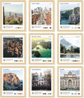 97 Decor Vintage Travel Wall Decor - Around World Travel Wall Art, Trendy City Wall Art Prints, Retro New York Europe Aesthetic Destination Pictures (8x10 Unframed)