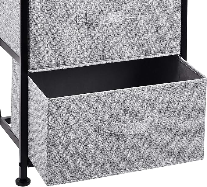 Amazon Basics Fabric 4-Drawer Storage Organizer Unit for Closet, Black