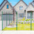 ARIFARO Sturdy Duty Metal Fence Posts 6 Feet assemblable,Pack of 10,No Digging Garden U Post for Wire Fencing Steel Poles for Yard, Outdoor