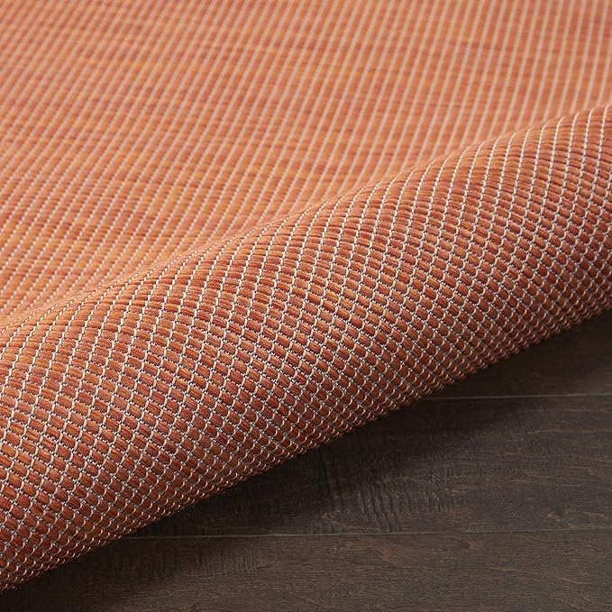 Nourison Positano Indoor/Outdoor Terracotta 2'2" x 10' Area Rug, Easy Cleaning, Non Shedding, Bed Room, Living Room, Dining Room, Backyard, Deck, Patio (2x10)