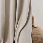 Joydeco Linen Curtains 90 Inch Length, Light Filtering Curtains for Bedroom Living Room, 52 Inches Wide Faux Linen Drapes with Rod Pockets (52x90 inch, Linen)