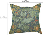 Charlotte Home Furnishings Decorative Tapestry Pillow Cover 19x19 in, Blue Tree Couch Throw Pillow Cover, French Country Square Cushion Cases for Living Room Home Decor, Soft Cotton Jacquard Woven