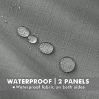 HolidayIdeas 4 Panels Linen Outdoor Curtains for Patio Waterproof Curtains 95 Inch Length-Indoor/Outdoor Curtains Weatherproof, Privacy for Pergola, Porch, Gazebo-110 Wide x 95" Long Light Grey