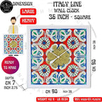 The Gears Clock Wall Clock Italy Collection with Moving Gears (Meta, 36 inch Square)