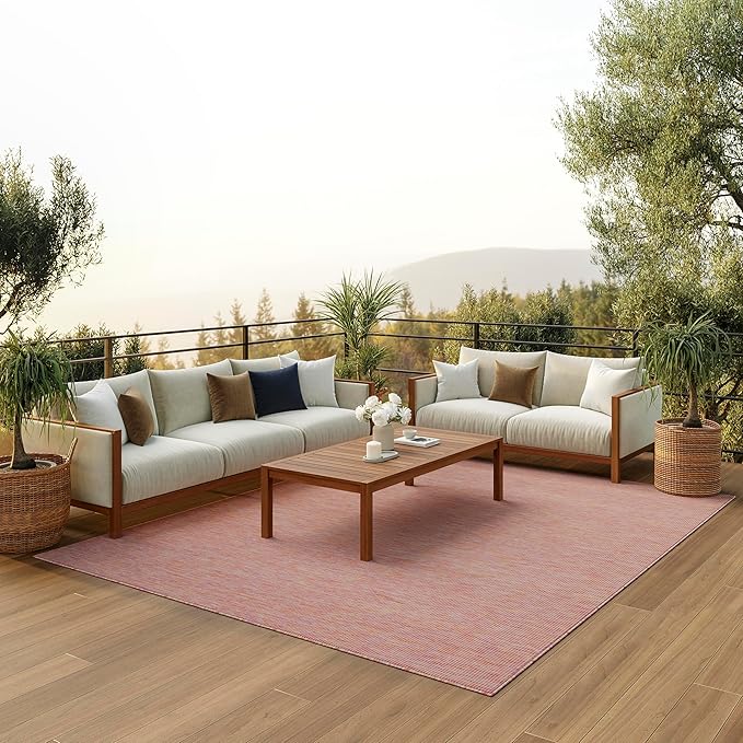 Nourison Home Positano Indoor/Outdoor Rainbow 6' x 9' Area Rug, Easy Cleaning, Non Shedding, Bed Room, Living Room, Dining Room, Backyard, Deck, Patio (6x9)