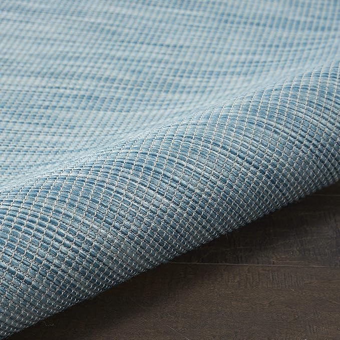 Nourison Home Positano 5' x 7' Aqua Fabric Modern Area Rug (5' x 7')