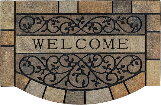 CHICHIC Entrance Door Mat Large 24 x 36 Inch Entry Way Doormat Front Door Rugs Outdoors Heavy Duty Welcome Mat, Non Slip Rubber Back Low Profile for Garage, Patio, High Traffic Area, Vine