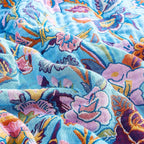 Fall Blanket for Bed, 100% Cotton Soft Rustic Boho Throw Blanket Quilt, 50"x60" Farmhouse Decor Bed Flower Blankets, Light Weight Reversible Bohemian Throw Quilt