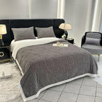 UKELER Fleece Bed Blanket 80 × 90 inch, Ultra Soft Queen Size Throw Blanket for All Season, Cozy Plush Arch Sherpa Blankets for Bedroom Living Room Dorm Hostel Sofa Camping, Dark Grey