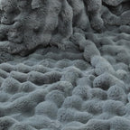 RYNGHIPY Faux Fur Blanket Double-Sided Thick Warm Blanket for Couch Soft Fluffy Furry Blankets for Sofa Chair (Dark Grey, 51''x63'')