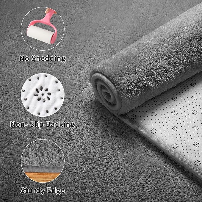 Sour Lemon 6x9 Area Rugs for Living Room, Soft Large Area Rug Fluffy Rugs for Bedroom，Machine Washable Area Rug Non Slip Carpet Rug for Living Room Playroom Kids Room Home Decor