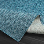 CAMILSON Outdoor Rug 9x12 Modern Area Rugs for Large Indoor and Outdoor Patios and Porches - Waterproof, Washable, Non-Shedding, Easy-to-Clean Outside Carpet (9 x 12, Solid - Aqua)