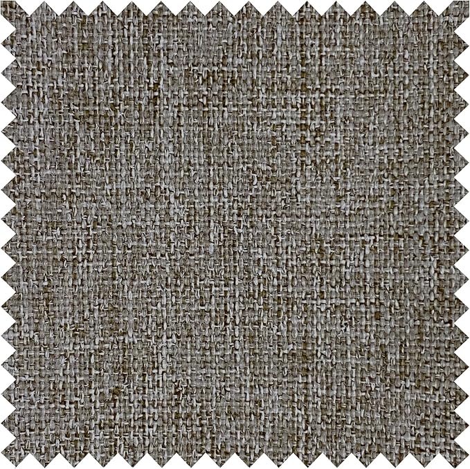 Macochico Extra Wide 100% Blackout Linen Curtains for Sliding Door Pleated Curtains with Hooks Insulated Soft Linen Drapes for Bedroom Living Room with Tieback Light Brown 100”Wx84”L 1 Panel