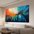Canvas Wall Art Decor Wall Art Pictures For Living Room Blue Green Wall Art Decor Canvas Abstract Art Work Colorful Abstract Wall Art Paintings Prints For Bedroom Office Kitchen Wall Decor 20" x 40"