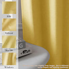 150 Inches Extra Wide Room Divider Draperies, Pinch Pleat Drapes, Absolutely Blackout Sliding Door Drapery, Total Privacy Ceiling Track Curtains, 150" W by 84" L, Yellow (1 Panel)