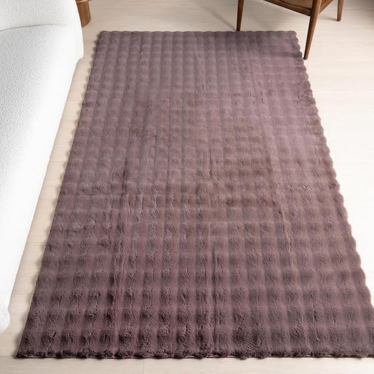 nuLOOM Jeni Checkered 3'9" x 6' Machine Washable Area Rug for Living Room Bedroom Dining Room Kitchen, Dark Brown