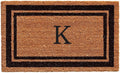 Calloway Mills 152963672 Black Border 36" x 72" Monogram Doormat Letter (K)