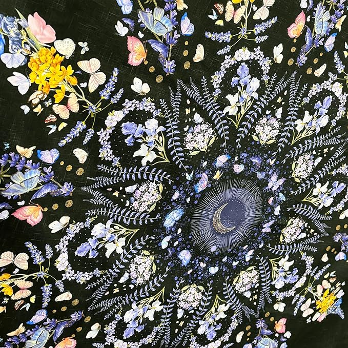 Damanse Floral Tapestry Wall Hanging Cute,Boho Wall Tapestry for Bedroom Aesthetic,Mandala Living Room Decor for Teen Girls (Purple, 49.20" x 59.10")