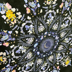 Damanse Floral Tapestry Wall Hanging Cute,Boho Wall Tapestry for Bedroom Aesthetic,Mandala Living Room Decor for Teen Girls (Purple, 59.80" x 78.70")