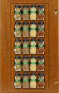 Simple Houseware 20 Spice Gripper Spice Accessories Spice Organizer- 4 Strips, Holds 20 Jars, Black