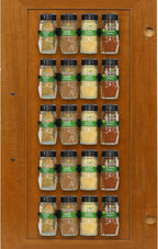 Simple Houseware 20 Spice Gripper Spice Accessories Spice Organizer- 4 Strips, Holds 20 Jars, Black