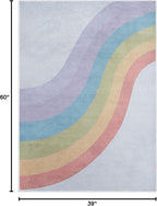 Well Woven Kids Rainbow Rug, 3'3" x 5', Multi Color
