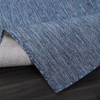 Washable Indoor Outdoor Rug 8x10 Weather Resistant Area Rugs Modern Solid for Porch Deck Balcony Backyard Patio Outside Carpet (8 X 10 Azure Blue)