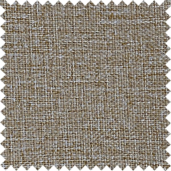 Macochico 52”Wx96”L 100% Blackout Curtains for Bedroom Living Room Nursery Taupe Pinch Pleated Linen Curtains Farmhouse Burlap Drapes Thermal Window Panels with Hooks and Tieback 1 Panel