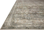 Loloi Layla Collection LAY-13 Antique/Moss 7'-6" x 9'-6" .13" Thick Area Rug, Soft, Durable, Vintage Inspired, Distressed, Low Pile, Non-Shedding, Easy Clean, Printed, Living Room Rug