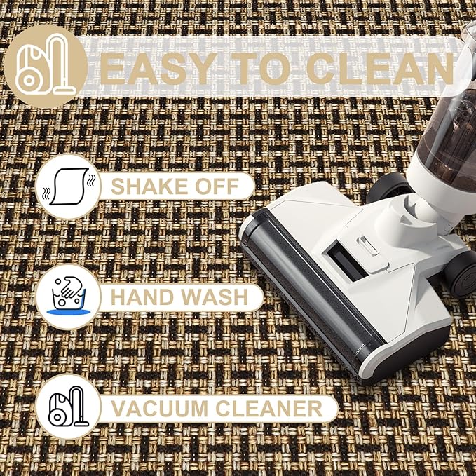 LEKEEPGO Door Mat Indoor Entrance 17"x29", Absorbent Indoor Door Mat, Non Slip Rubber Backing Inside Door Mats, Washable Floor Mat, Low-Profile Doormat for Front Door, Entryway, Entrance, Black