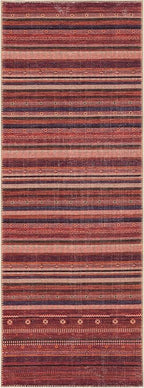 Keen Home Design 2x10 Rug - Machine Washable Runner with Non-Slip Backing, Ideal for Hallway, Entryway, Kitchen, Laundry Room - Vintage, Easy Clean, Durable, Low Pile Rug - (2'6" x 10')