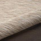 Nourison Positano Indoor-Outdoor Beige 4' x 6' Area Rug, Easy Cleaning, Non Shedding, Bed Room, Living Room, Dining Room, Backyard, Deck, Patio (4x6)