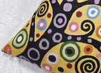 Klimt Yellow Tree of Life Pillow Cover Gold Floral Pillowcase Flower Botanical Gold Accent Suzani Sofa Cushions Kids Room Cushions Hand Embroidered Wool Size - 18x18