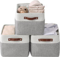 DECOMOMO Storage Baskets for Shelves - Fabric Closet Organizers and Storage Bins, Perfect Baskets for Organizing Closet Toys Nursery (Grey and White, XL - 3 Pack)