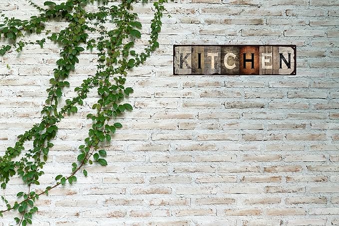Vintage Tin Sign Retro Metal Kitchen Signs for Home Decor Stylish Wall Art Plaques Ideal Gift for Home Bathroom Kitchen and Gothic Wall Decor in Every Room 16x4in