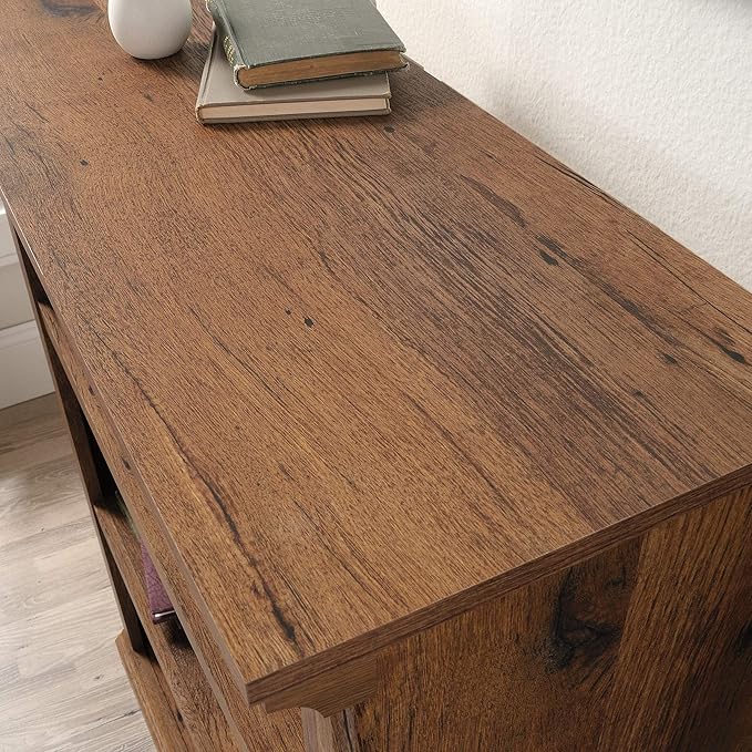 Sauder 3 Tier Book Shelf Wooden Bookcase Multipurpose Bookshelf for Home Office, Living Room, in Vintage Oak