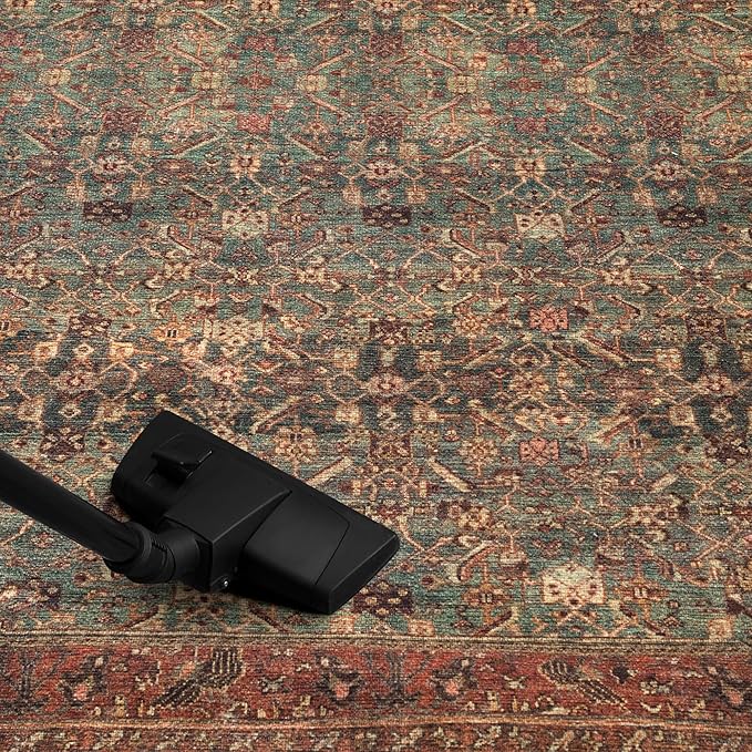 Keen Home Design 6x9 Rug - Machine Washable Area Rug with Non-Slip Backing, Ideal for Living Room, Dining Room, Bedroom - Vintage, Easy Clean, Durable, Low Pile Rug - (6' x 9')