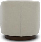 CHITA Swivel Accent Chair, FSC Certified Upholstered Fabric Barrel Chair for Living Room, Fully Assembled, Linen