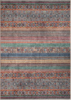 Keen Home Design 8x10 Rug - Machine Washable Area Rug with Non-Slip Backing, Ideal for Living Room, Dining Room, Bedroom - Vintage, Easy Clean, Durable, Low Pile Rug - (8' x 10')