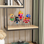Square Acrylic Shelf Risers 3pcs, Acrylic Dessert Table Display Set, Clear Acrylic Showcase Collectibles Display Shelf for Funko Pop, Cupcake, Toys, Watches, Table Decorations - 4''x5''x6''
