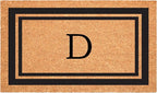 Calloway Mills 152963048D Black Border 30" x 48" Monogram Doormat Letter (D)