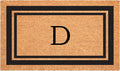 Calloway Mills 152962436D Black Border 24" x 36" Monogram Doormat, (Letter D)