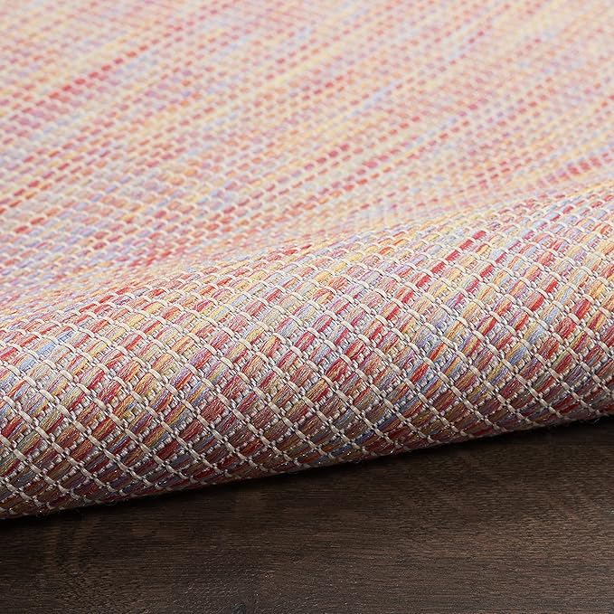 Nourison Home Positano Indoor/Outdoor Rainbow 4' x 6' Area Rug, Easy Cleaning, Non Shedding, Bed Room, Living Room, Dining Room, Backyard, Deck, Patio (4x6)