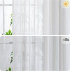 MYSKY HOME Natural Linen White Curtains 84 Inches Long, Semi Sheer Soft Cotton Window Drapes Set for Living Room Back Tab Elegant Cute Look Country Bedroom Curtains, 100" x 84", Beige, Pack-1