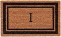 Calloway Mills 152963672 Black Border 36" x 72" Monogram Doormat Letter (I)